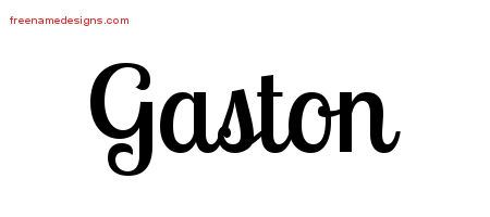 Handwritten Name Tattoo Designs Gaston Free Printout