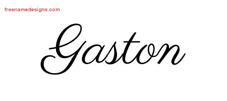 Classic Name Tattoo Designs Gaston Printable