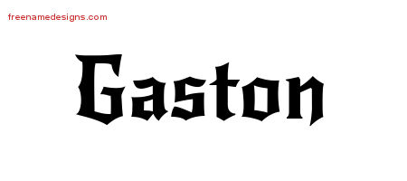 Gothic Name Tattoo Designs Gaston Download Free