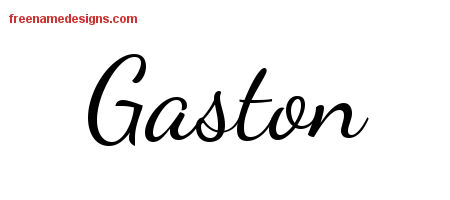 Lively Script Name Tattoo Designs Gaston Free Download