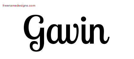 Handwritten Name Tattoo Designs Gavin Free Printout