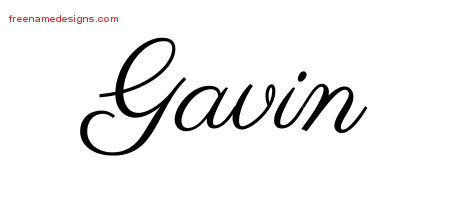 Classic Name Tattoo Designs Gavin Printable