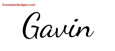Lively Script Name Tattoo Designs Gavin Free Download