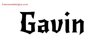 Gothic Name Tattoo Designs Gavin Download Free