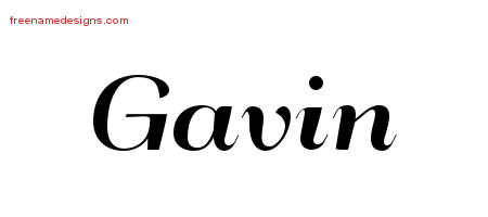 Art Deco Name Tattoo Designs Gavin Graphic Download