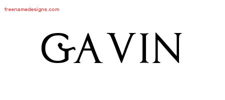 Regal Victorian Name Tattoo Designs Gavin Printable