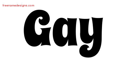 Groovy Name Tattoo Designs Gay Free Lettering