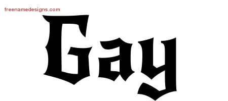 Gothic Name Tattoo Designs Gay Free Graphic