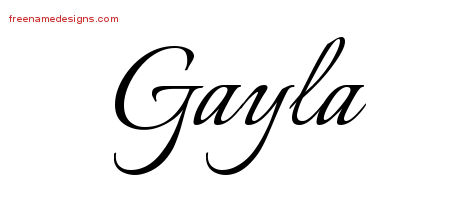 Calligraphic Name Tattoo Designs Gayla Download Free