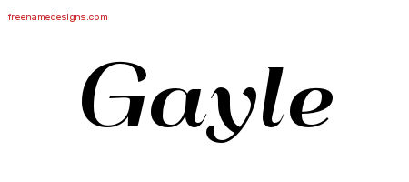 Art Deco Name Tattoo Designs Gayle Graphic Download