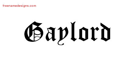 Blackletter Name Tattoo Designs Gaylord Printable