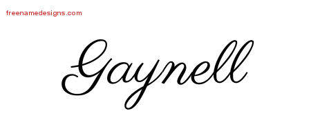Classic Name Tattoo Designs Gaynell Graphic Download