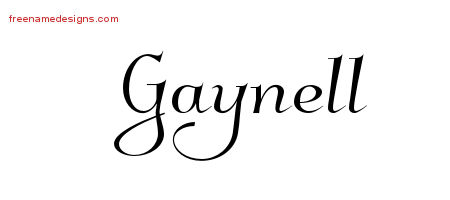 Elegant Name Tattoo Designs Gaynell Free Graphic
