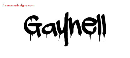 Graffiti Name Tattoo Designs Gaynell Free Lettering