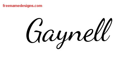 Lively Script Name Tattoo Designs Gaynell Free Printout