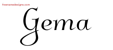Elegant Name Tattoo Designs Gema Free Graphic