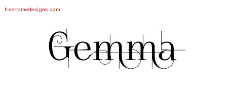 Decorated Name Tattoo Designs Gemma Free