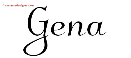 Elegant Name Tattoo Designs Gena Free Graphic