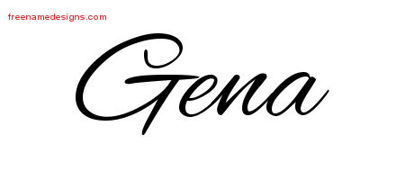 Cursive Name Tattoo Designs Gena Download Free