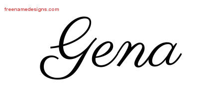 Classic Name Tattoo Designs Gena Graphic Download