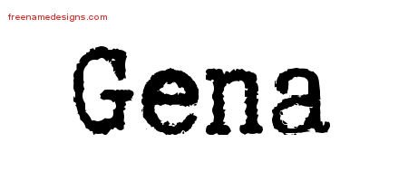 Typewriter Name Tattoo Designs Gena Free Download