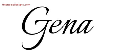 Calligraphic Name Tattoo Designs Gena Download Free