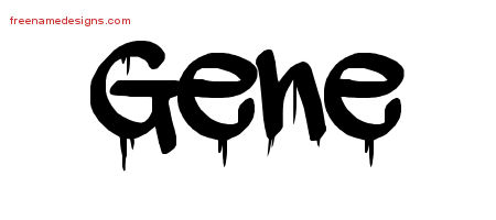 Graffiti Name Tattoo Designs Gene Free Lettering