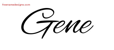 Cursive Name Tattoo Designs Gene Free Graphic