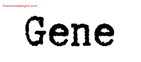 Typewriter Name Tattoo Designs Gene Free Printout