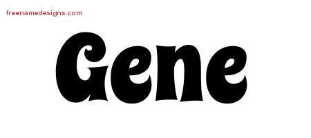 Groovy Name Tattoo Designs Gene Free Lettering