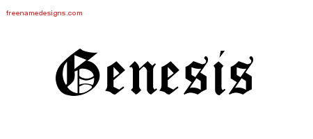 Blackletter Name Tattoo Designs Genesis Graphic Download