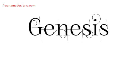 Decorated Name Tattoo Designs Genesis Free
