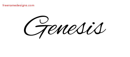 Cursive Name Tattoo Designs Genesis Download Free