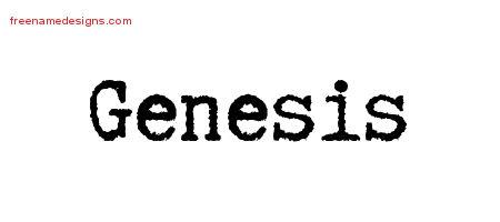 Typewriter Name Tattoo Designs Genesis Free Download