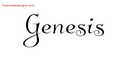Elegant Name Tattoo Designs Genesis Free Graphic