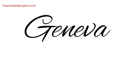 Cursive Name Tattoo Designs Geneva Download Free