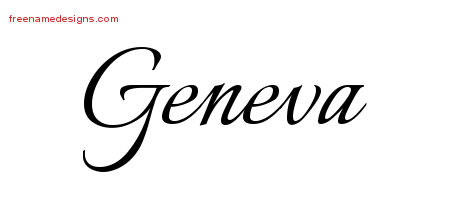 Calligraphic Name Tattoo Designs Geneva Download Free