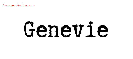 Typewriter Name Tattoo Designs Genevie Free Download