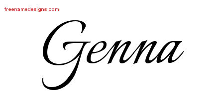 Calligraphic Name Tattoo Designs Genna Download Free