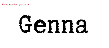 Typewriter Name Tattoo Designs Genna Free Download