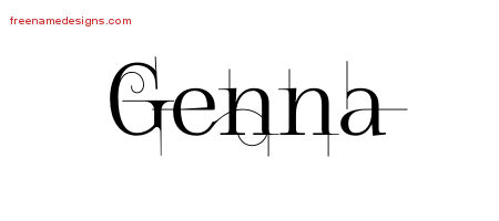 Decorated Name Tattoo Designs Genna Free