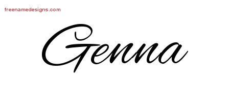 Cursive Name Tattoo Designs Genna Download Free