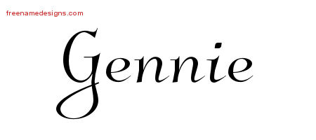 Elegant Name Tattoo Designs Gennie Free Graphic