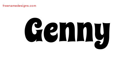 Groovy Name Tattoo Designs Genny Free Lettering