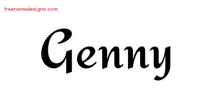 Calligraphic Stylish Name Tattoo Designs Genny Download Free