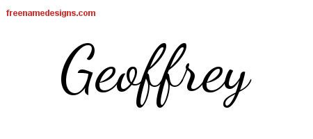 Lively Script Name Tattoo Designs Geoffrey Free Download