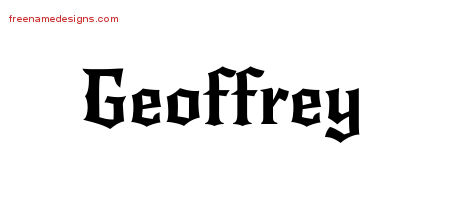 Gothic Name Tattoo Designs Geoffrey Download Free