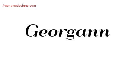 Art Deco Name Tattoo Designs Georgann Printable