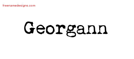 Vintage Writer Name Tattoo Designs Georgann Free Lettering