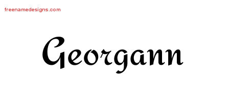 Calligraphic Stylish Name Tattoo Designs Georgann Download Free